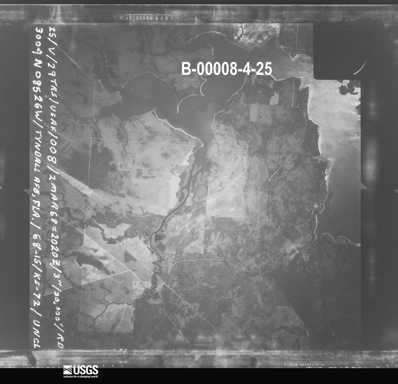U.S. Geological Survey aerial photograph, 1968-03-02, scale 1:119197