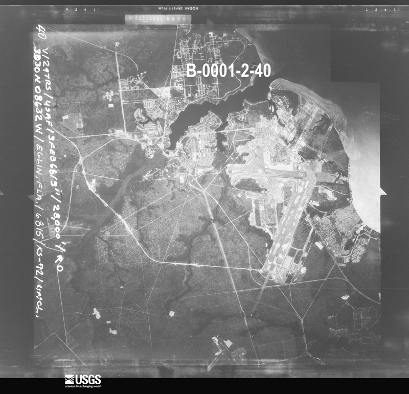 U.S. Geological Survey aerial photograph, 1968-02-09, scale 1:125577
