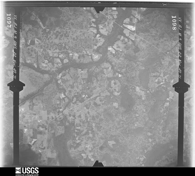 U.S. Geological Survey aerial photograph, 1949-11-22, scale 1:60000
