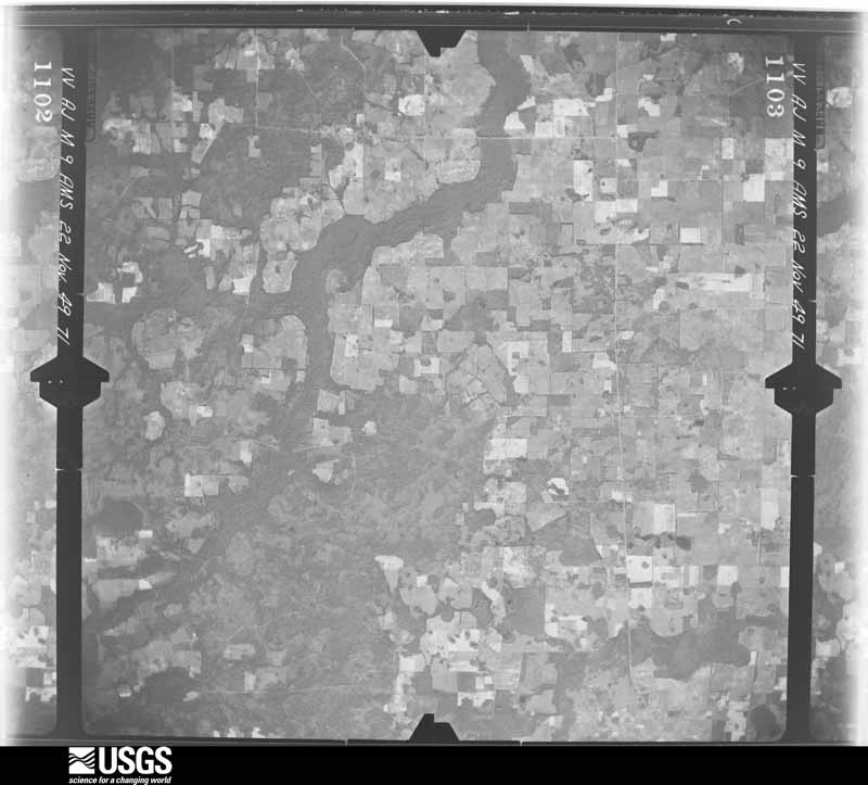 U.S. Geological Survey aerial photograph, 1949-11-22, scale 1:60000