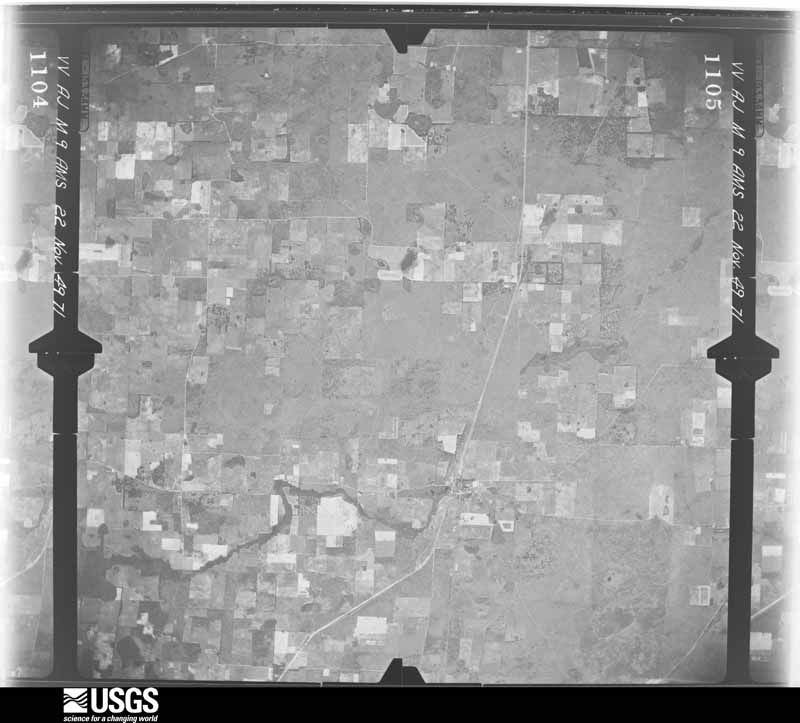 U.S. Geological Survey aerial photograph, 1949-11-22, scale 1:60000