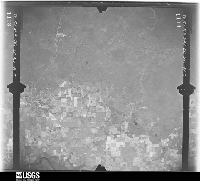U.S. Geological Survey aerial photograph, 1949-11-22, scale 1:60000