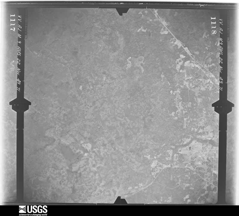 U.S. Geological Survey aerial photograph, 1949-11-22, scale 1:60000