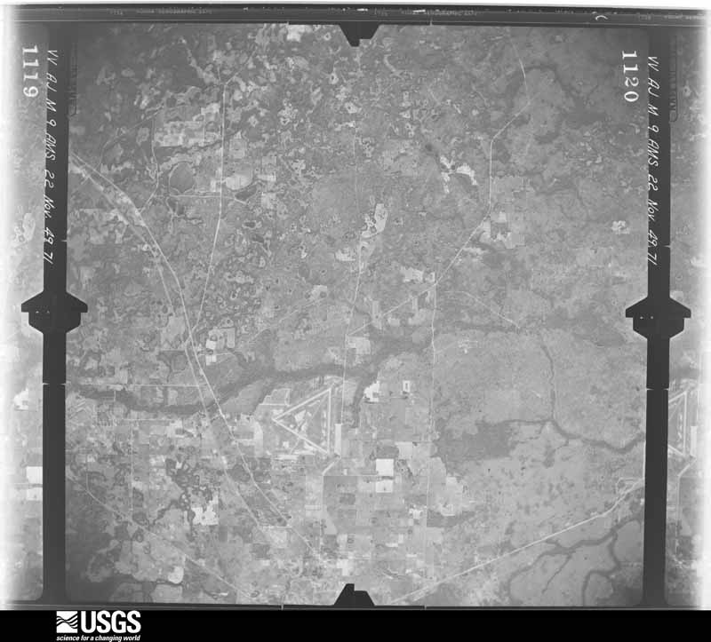 U.S. Geological Survey aerial photograph, 1949-11-22, scale 1:60000