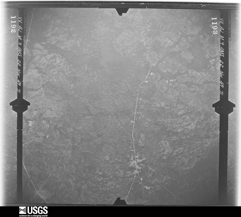 U.S. Geological Survey aerial photograph, 1949-11-22, scale 1:60000