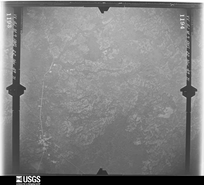 U.S. Geological Survey aerial photograph, 1949-11-22, scale 1:60000