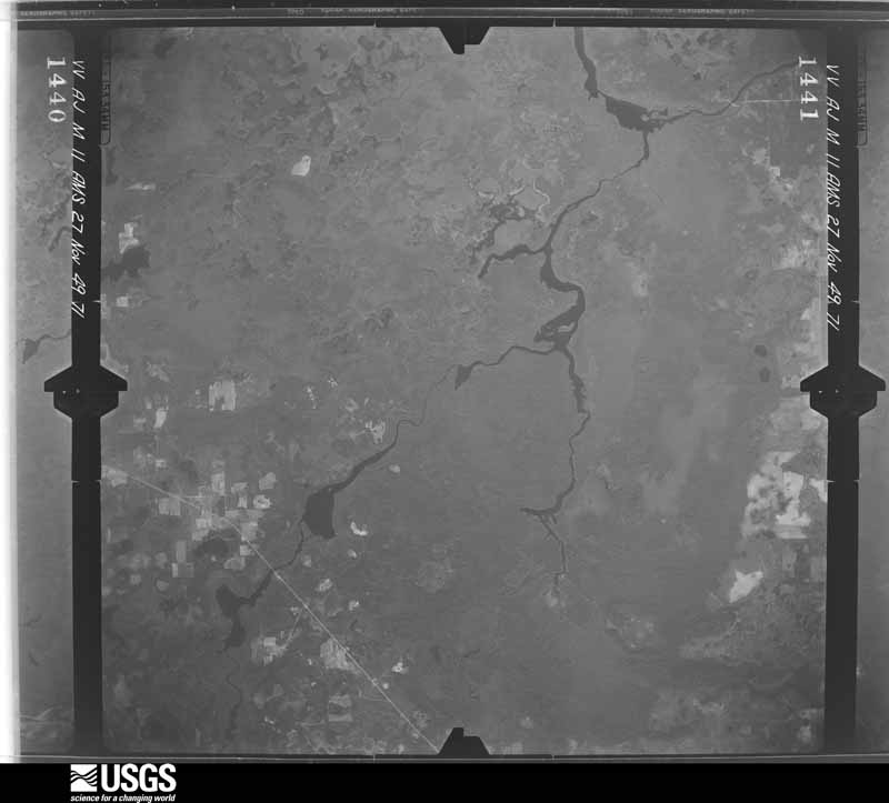 U.S. Geological Survey aerial photograph, 1949-11-27, scale 1:60000