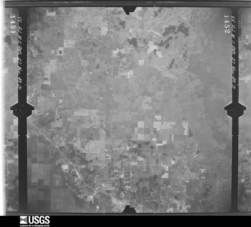 U.S. Geological Survey aerial photograph, 1949-11-27, scale 1:60000
