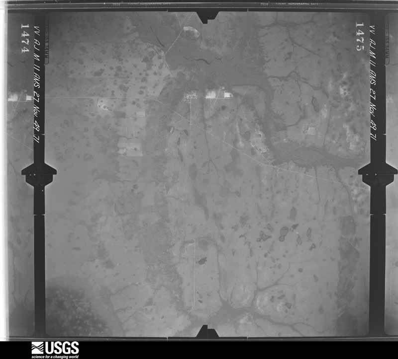 U.S. Geological Survey aerial photograph, 1949-11-27, scale 1:60000