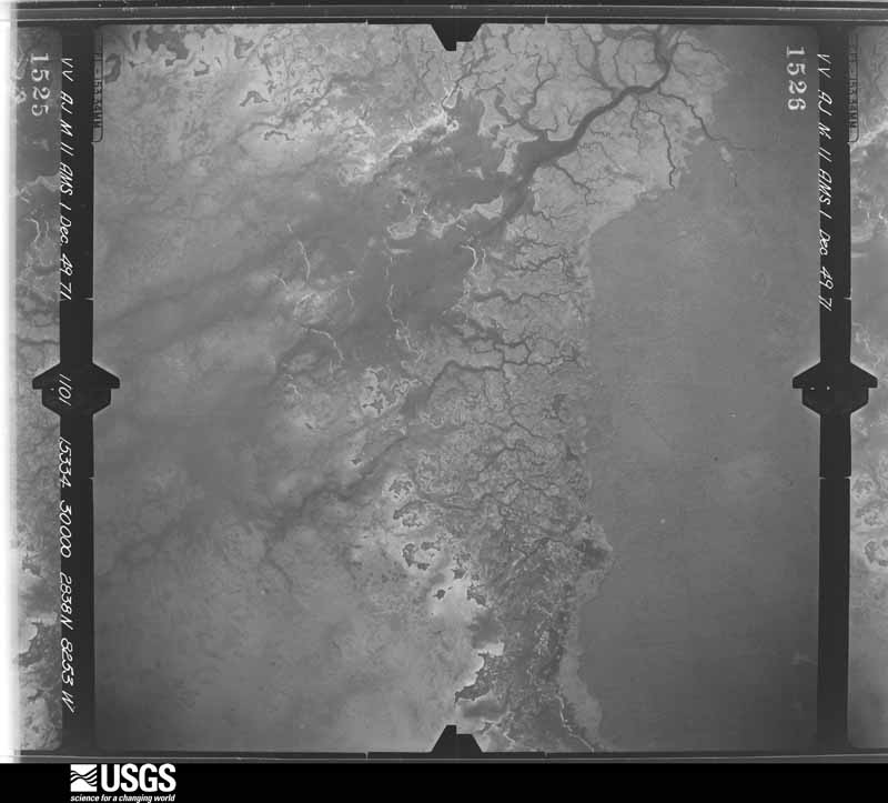 U.S. Geological Survey aerial photograph, 1949-12-01, scale 1:60000