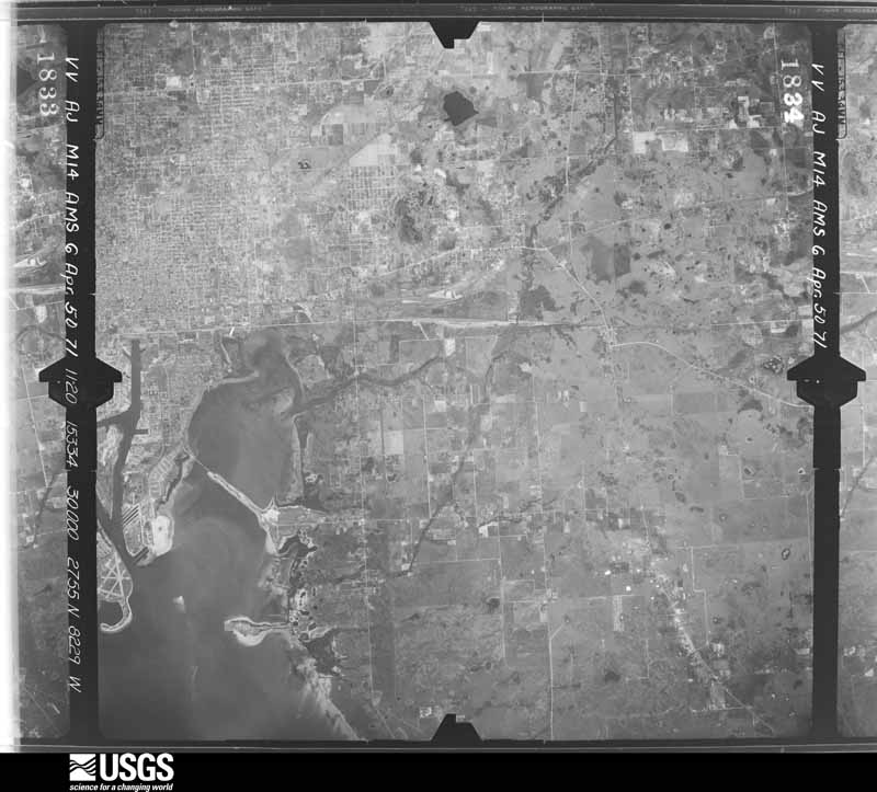 U.S. Geological Survey aerial photograph, 1950-04-06, scale 1:60000