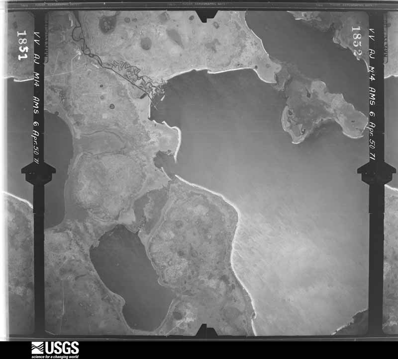 U.S. Geological Survey aerial photograph, 1950-04-06, scale 1:60000