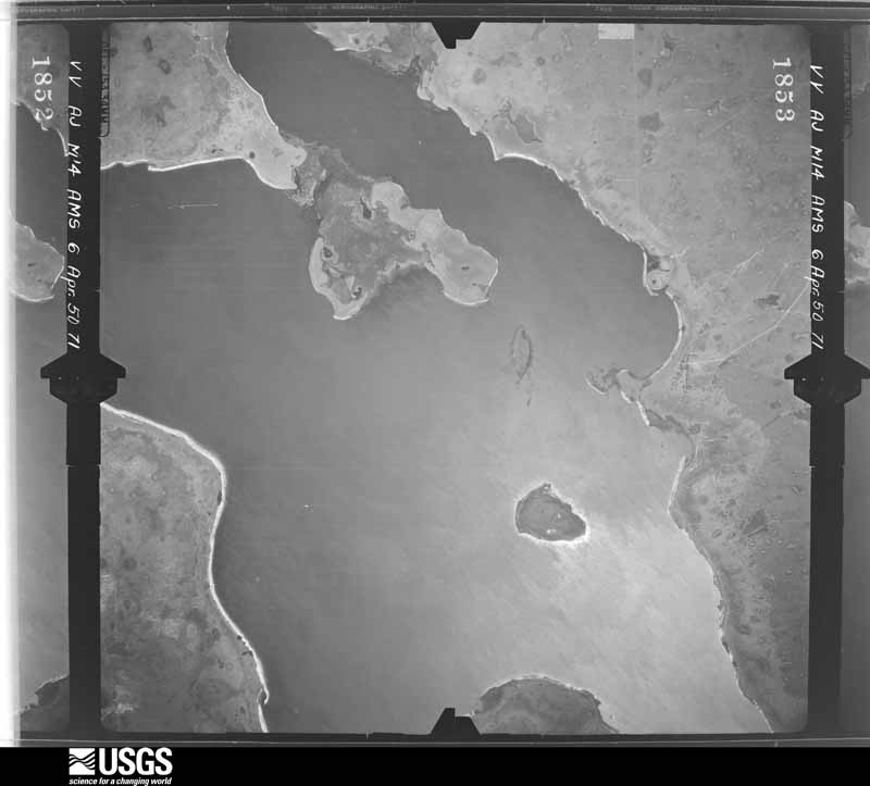 U.S. Geological Survey aerial photograph, 1950-04-06, scale 1:60000