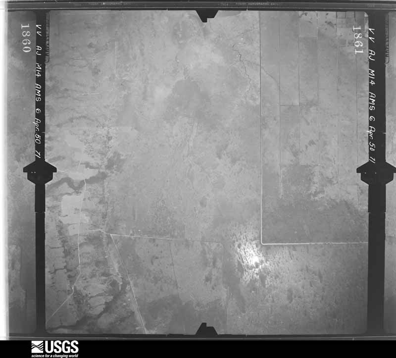 U.S. Geological Survey aerial photograph, 1950-04-06, scale 1:60000
