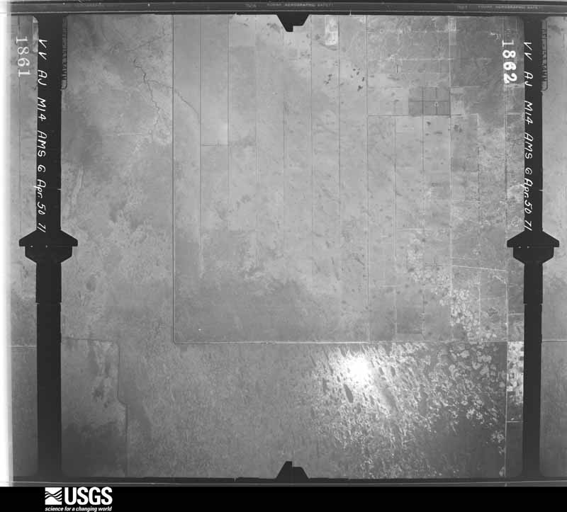 U.S. Geological Survey aerial photograph, 1950-04-06, scale 1:60000