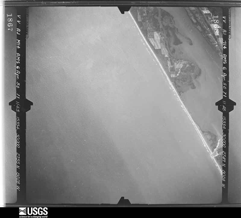 U.S. Geological Survey aerial photograph, 1950-04-06, scale 1:60000