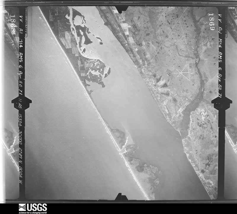 U.S. Geological Survey aerial photograph, 1950-04-06, scale 1:60000