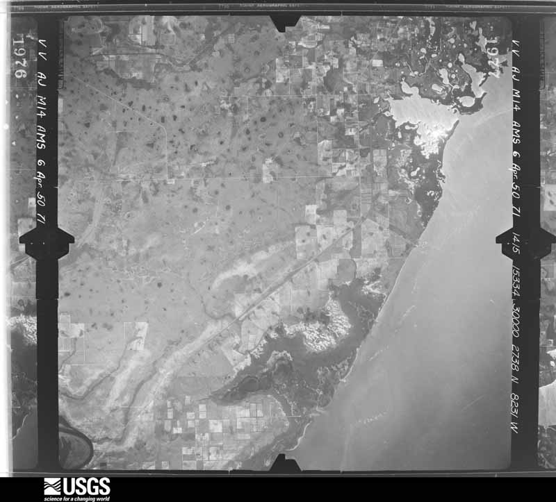 U.S. Geological Survey aerial photograph, 1950-04-06, scale 1:60000