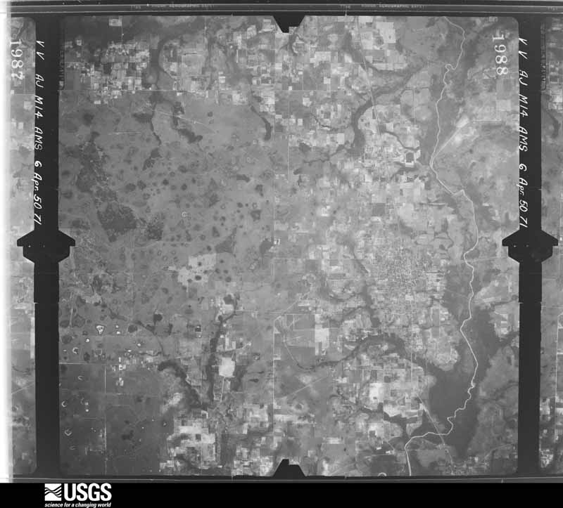U.S. Geological Survey aerial photograph, 1950-04-06, scale 1:60000