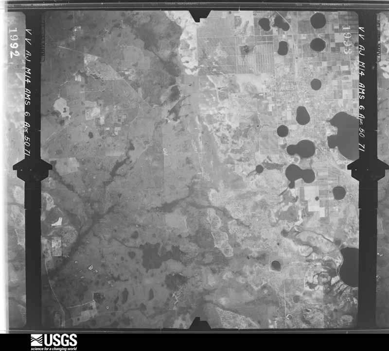 U.S. Geological Survey aerial photograph, 1950-04-06, scale 1:60000