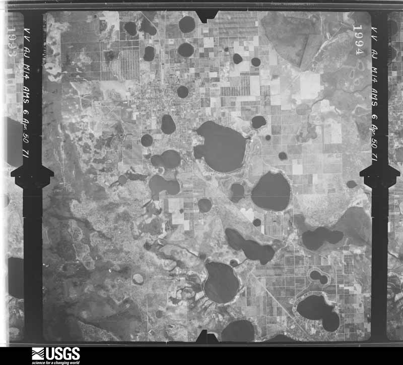 U.S. Geological Survey aerial photograph, 1950-04-06, scale 1:60000