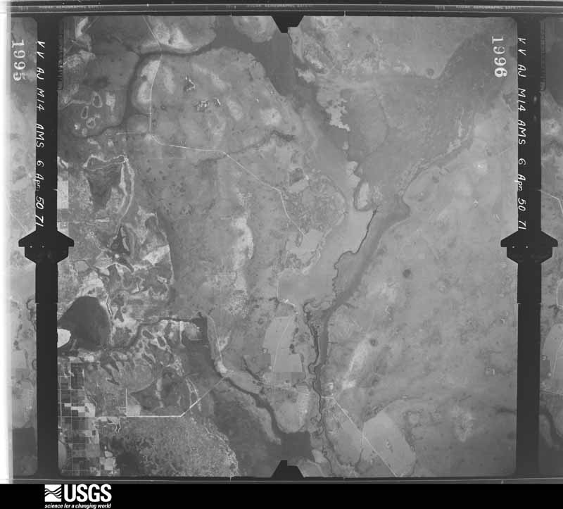 U.S. Geological Survey aerial photograph, 1950-04-06, scale 1:60000