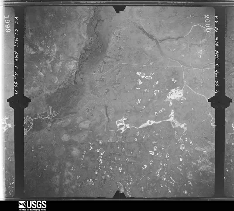 U.S. Geological Survey aerial photograph, 1950-04-06, scale 1:60000