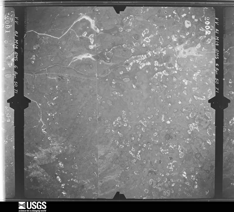 U.S. Geological Survey aerial photograph, 1950-04-06, scale 1:60000