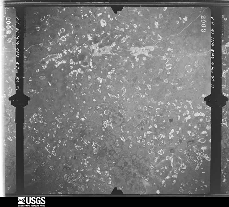 U.S. Geological Survey aerial photograph, 1950-04-06, scale 1:60000