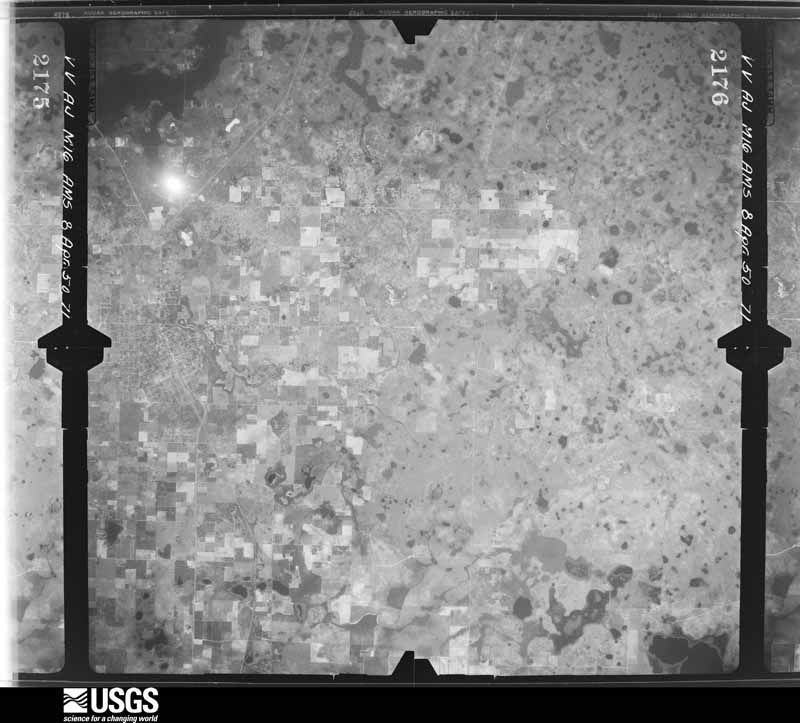 U.S. Geological Survey aerial photograph, 1950-04-08, scale 1:60000