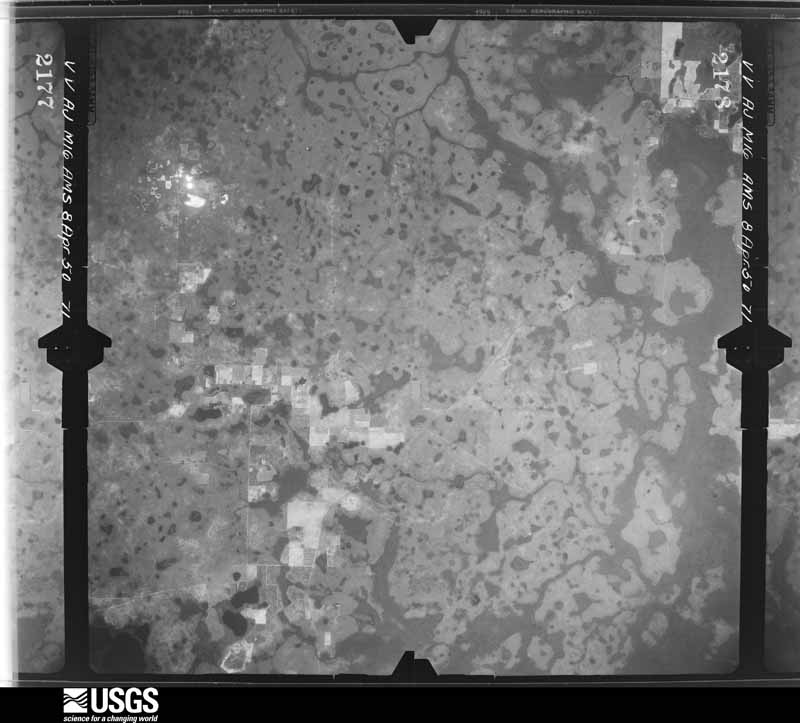 U.S. Geological Survey aerial photograph, 1950-04-08, scale 1:60000