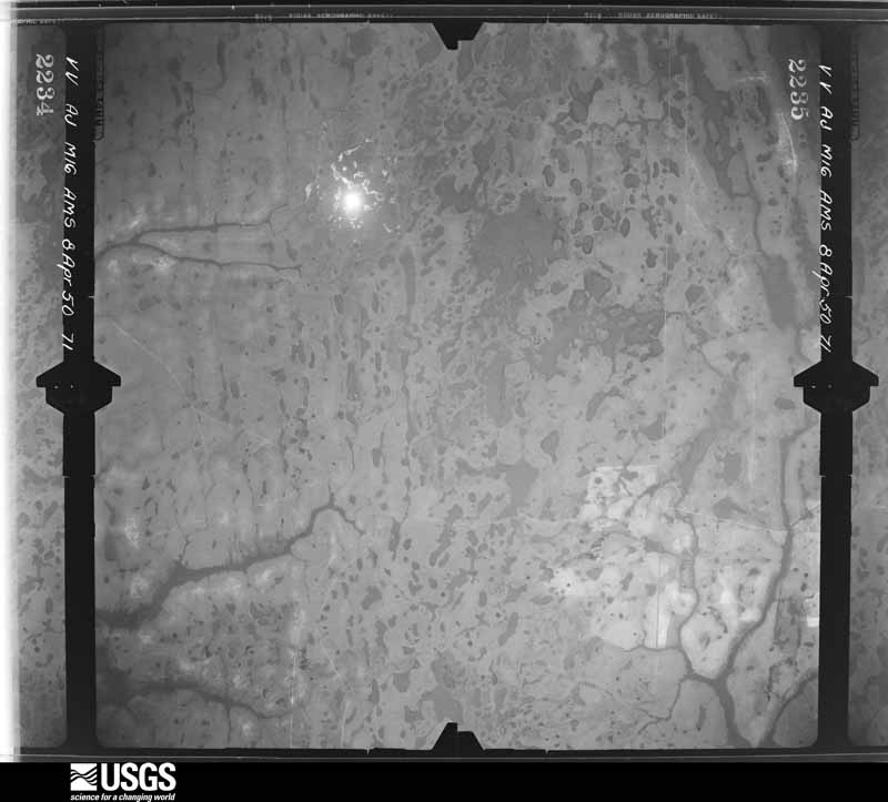 U.S. Geological Survey aerial photograph, 1950-04-08, scale 1:60000