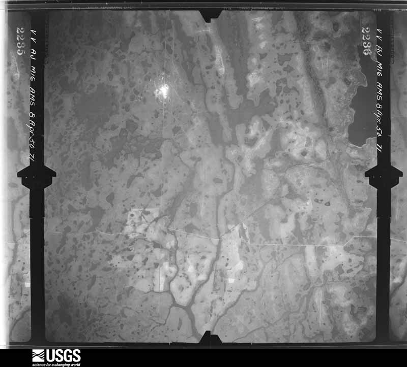 U.S. Geological Survey aerial photograph, 1950-04-08, scale 1:60000