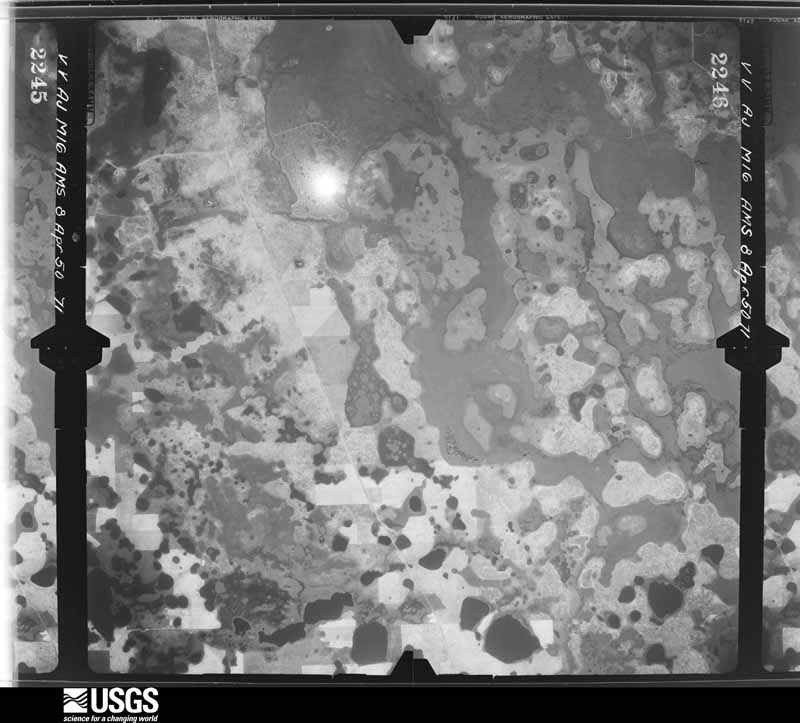 U.S. Geological Survey aerial photograph, 1950-04-08, scale 1:60000