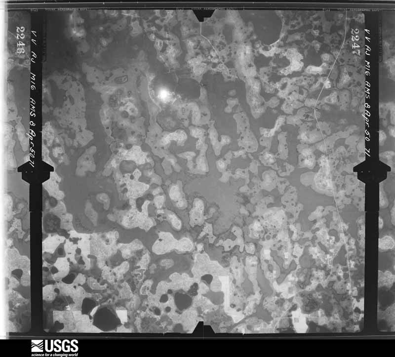 U.S. Geological Survey aerial photograph, 1950-04-08, scale 1:60000