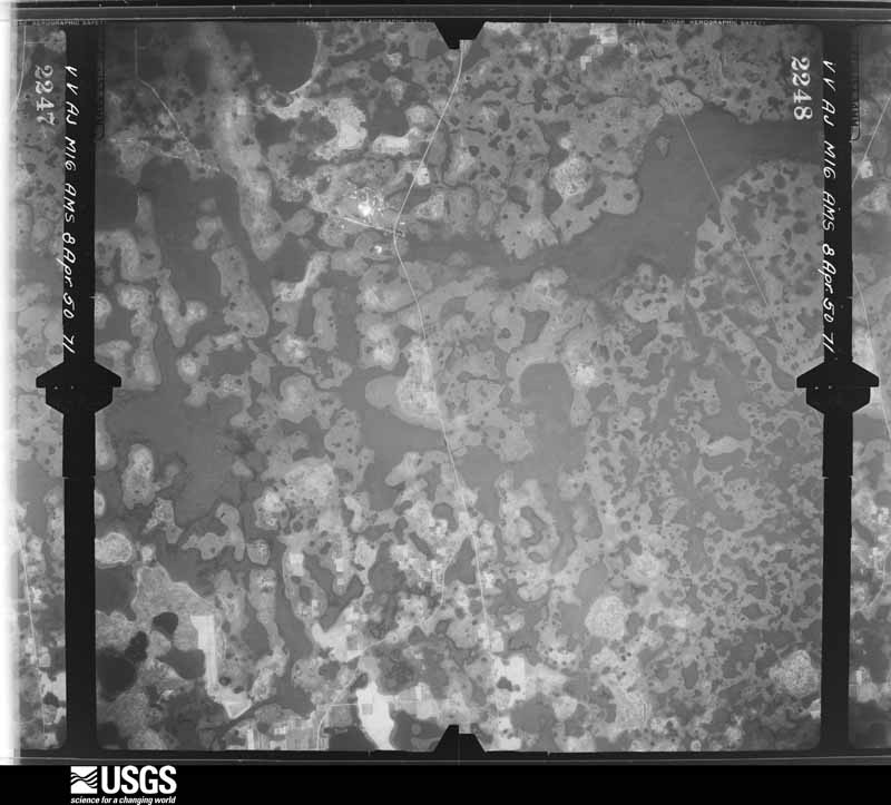 U.S. Geological Survey aerial photograph, 1950-04-08, scale 1:60000