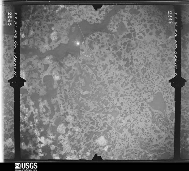 U.S. Geological Survey aerial photograph, 1950-04-08, scale 1:60000