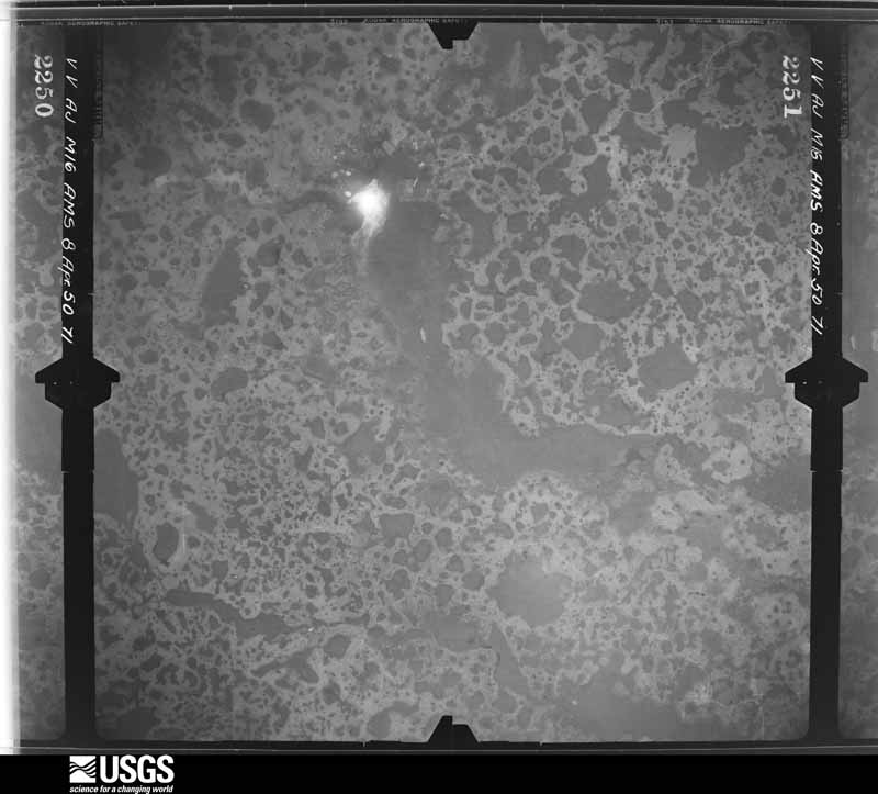 U.S. Geological Survey aerial photograph, 1950-04-08, scale 1:60000