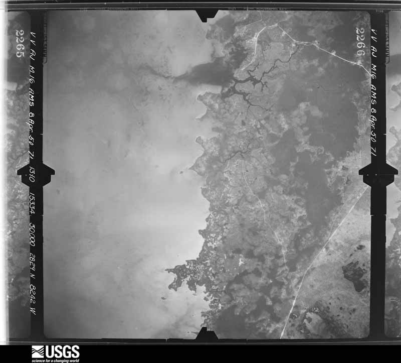 U.S. Geological Survey aerial photograph, 1950-04-08, scale 1:60000