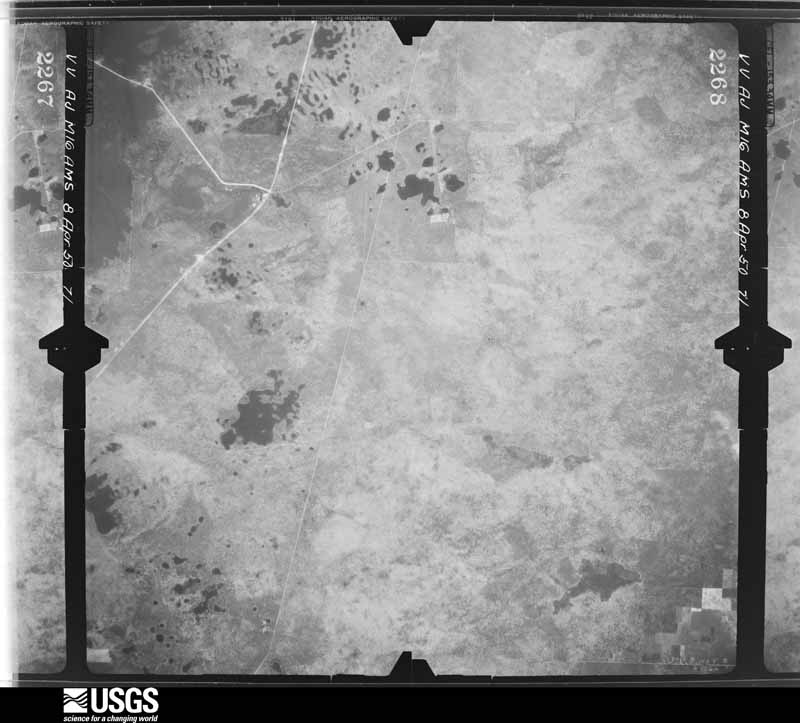 U.S. Geological Survey aerial photograph, 1950-04-08, scale 1:60000