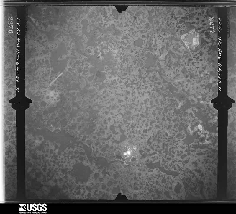 U.S. Geological Survey aerial photograph, 1950-04-08, scale 1:60000
