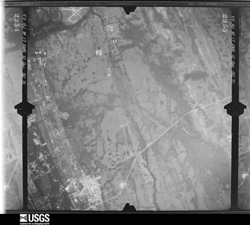 U.S. Geological Survey aerial photograph, 1950-04-10, scale 1:60000