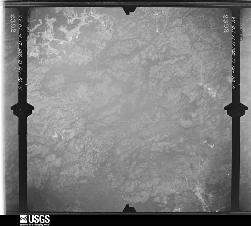 U.S. Geological Survey aerial photograph, 1950-04-10, scale 1:60000