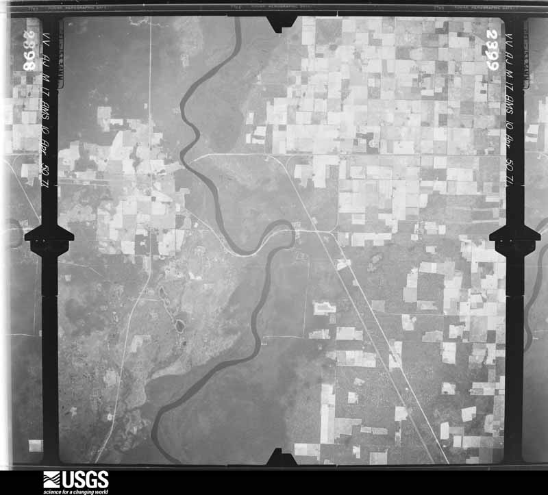 U.S. Geological Survey aerial photograph, 1950-04-10, scale 1:60000