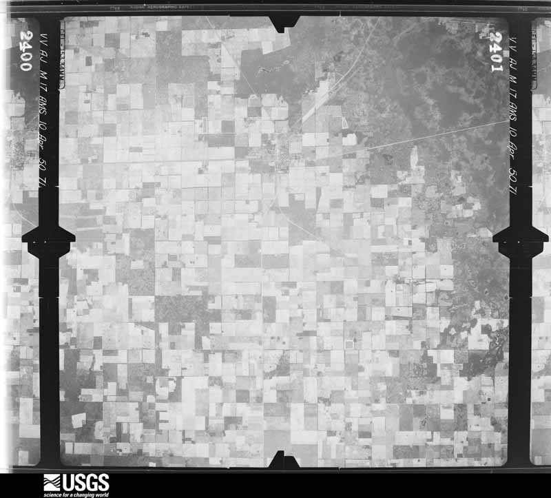 U.S. Geological Survey aerial photograph, 1950-04-10, scale 1:60000