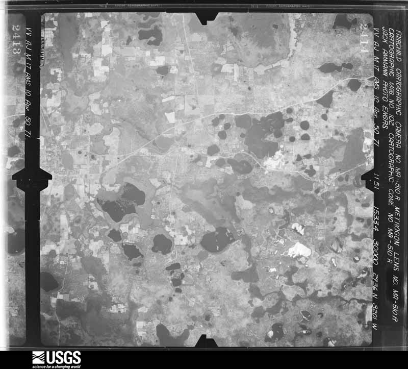 U.S. Geological Survey aerial photograph, 1950-04-10, scale 1:60000