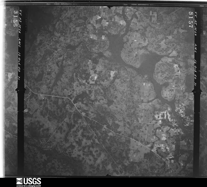 U.S. Geological Survey aerial photograph, 1950-10-12, scale 1:59000