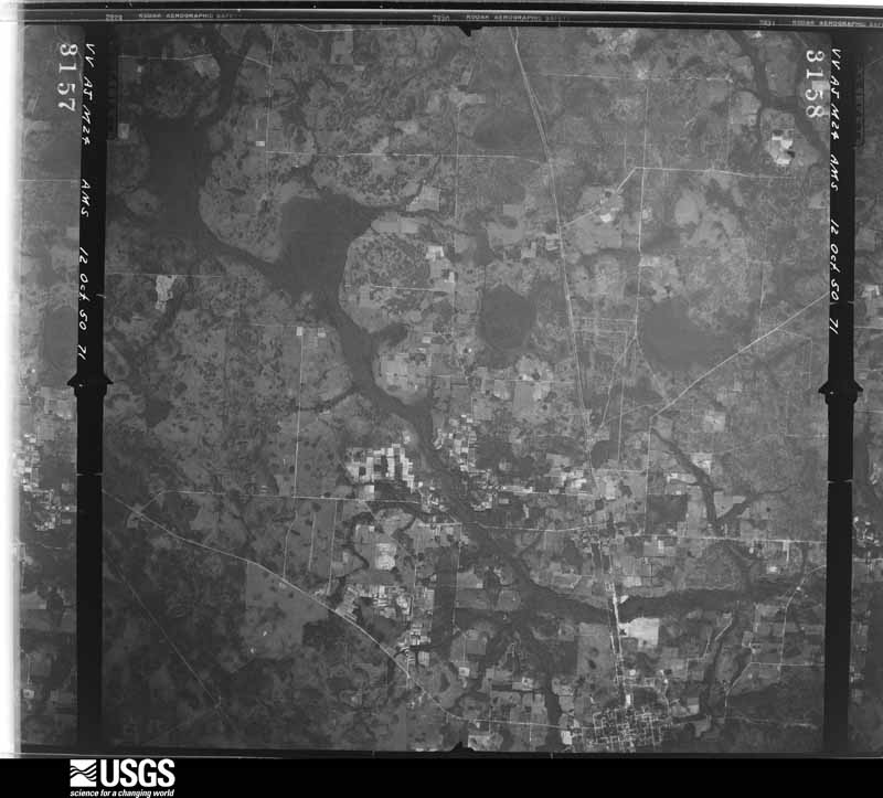 U.S. Geological Survey aerial photograph, 1950-10-12, scale 1:59000
