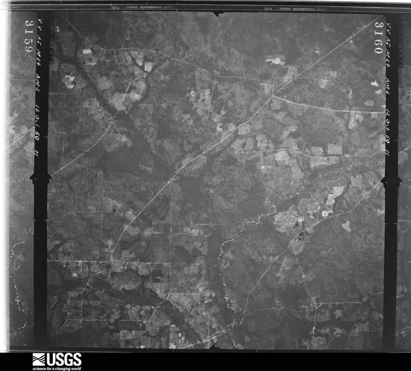 U.S. Geological Survey aerial photograph, 1950-10-12, scale 1:59000