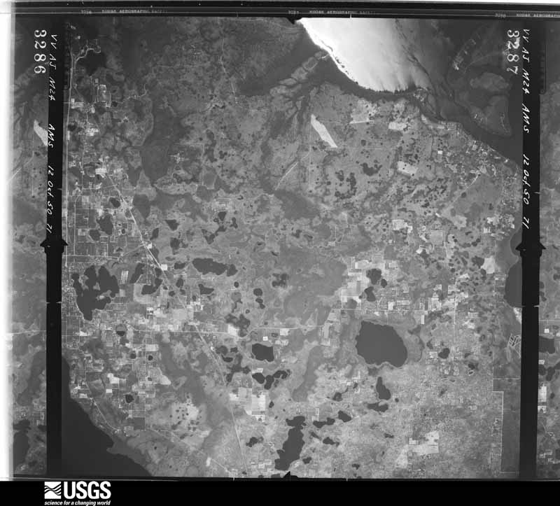 U.S. Geological Survey aerial photograph, 1950-10-12, scale 1:60000